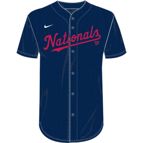 Nike Washington Nationals Youth Dri-Fit Full Button Jersey