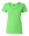 J. America Women's V-Neck Slub Tee 8169