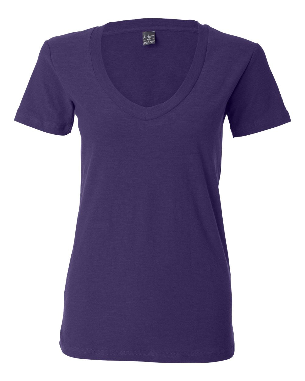 J. America Women's V-Neck Slub Tee 8169