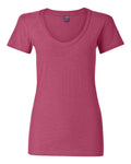 J. America Women's V-Neck Slub Tee 8169