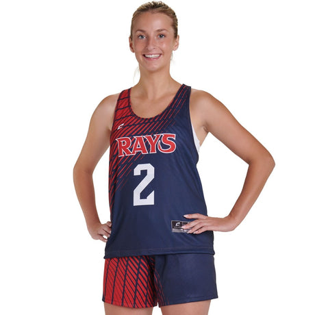 Custom Single-Ply Reversible Racerback Pinnie Team Lacrosse Jerseys