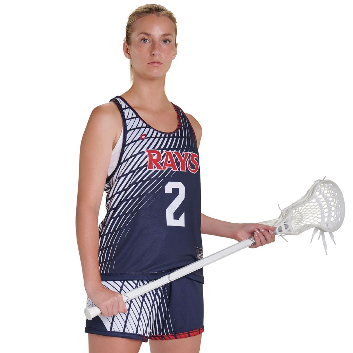 Custom Single-Ply Reversible Racerback Pinnie Team Lacrosse Jerseys