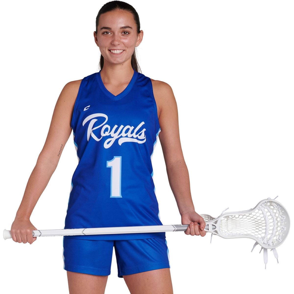 Custom Full Racerback Sleeveless Fitted Jersey Womens, Girls Team Lacrosse Jerseys