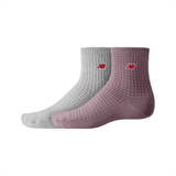 New Balance Waffle Knit Ankle Socks 2 Pack Unisex Accessories Socks
