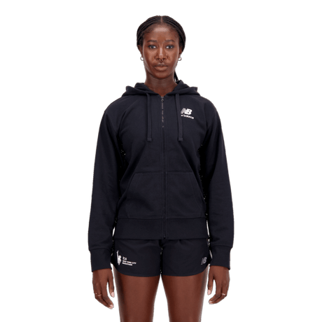 New Balance Women's NYC Marathon Essentials Stacked Logo Full Zip Hoodie New Balance