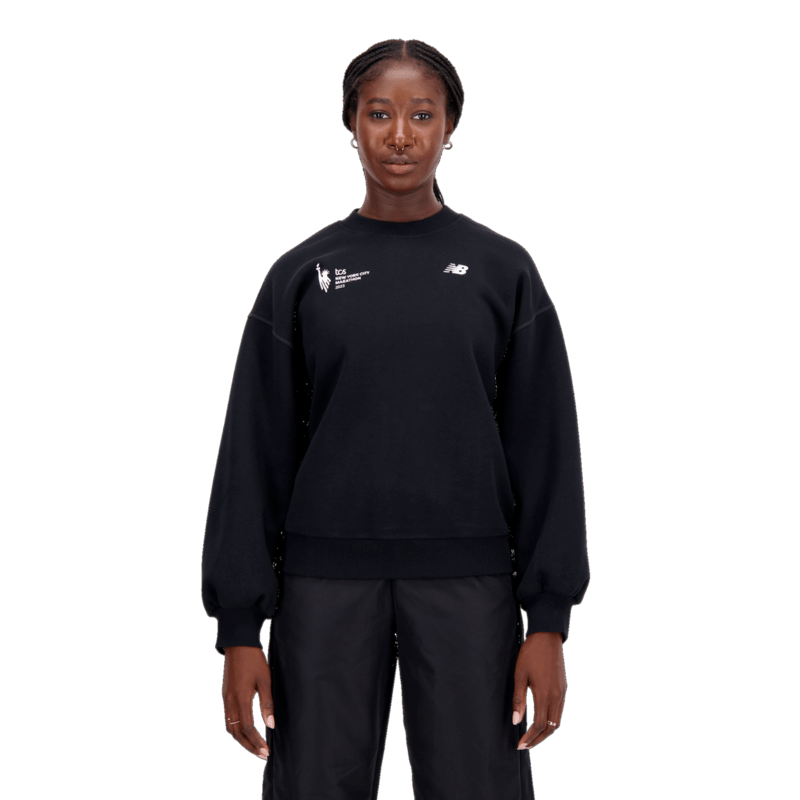 New Balance Women's NYC Marathon Essentials Americana Brushed Back Fleece Crew