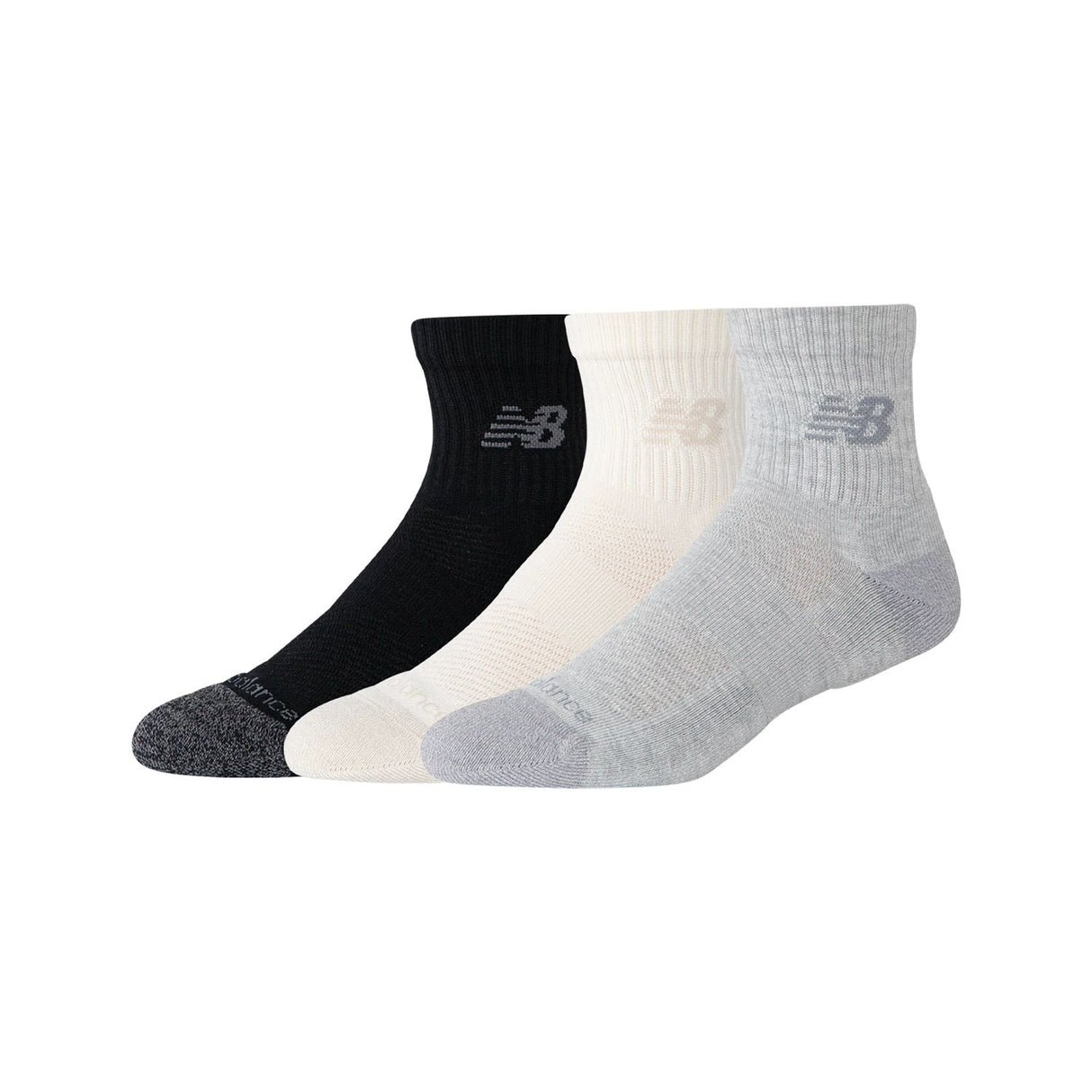 New Balance Active Quarter Socks 3 Pairs Unisex Accessories Socks