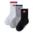 New Balance Youth Patch Logo Midcalf Socks 3 Pack Youth Apparel Underwear & Socks