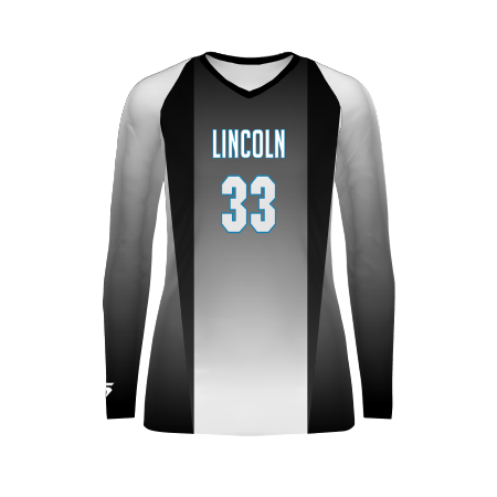 Girl's Freestyle Sublimated Long Sleeve Stretch Volleyball Jersey League Outfitters