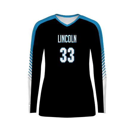 Girl's Freestyle Sublimated Long Sleeve Stretch Volleyball Jersey League Outfitters