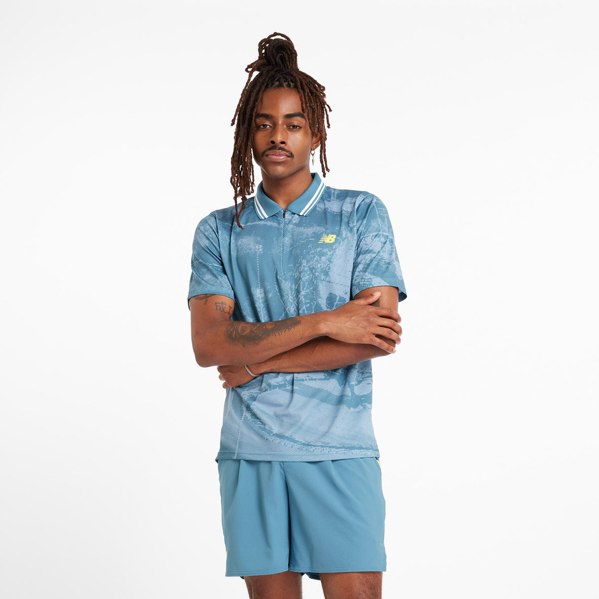 New Balance Men's Athlete Printed Tournament Polo