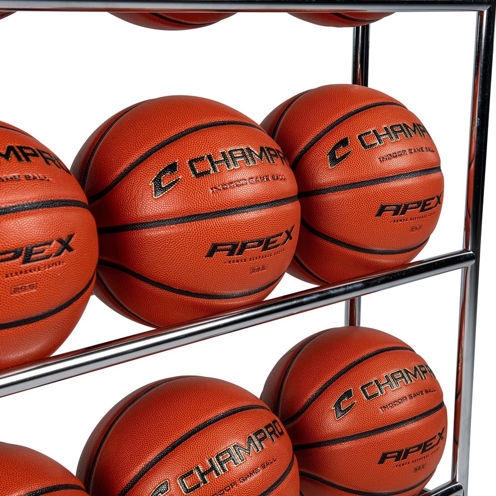 Champro 12 Ball Basketball Rack with Casters