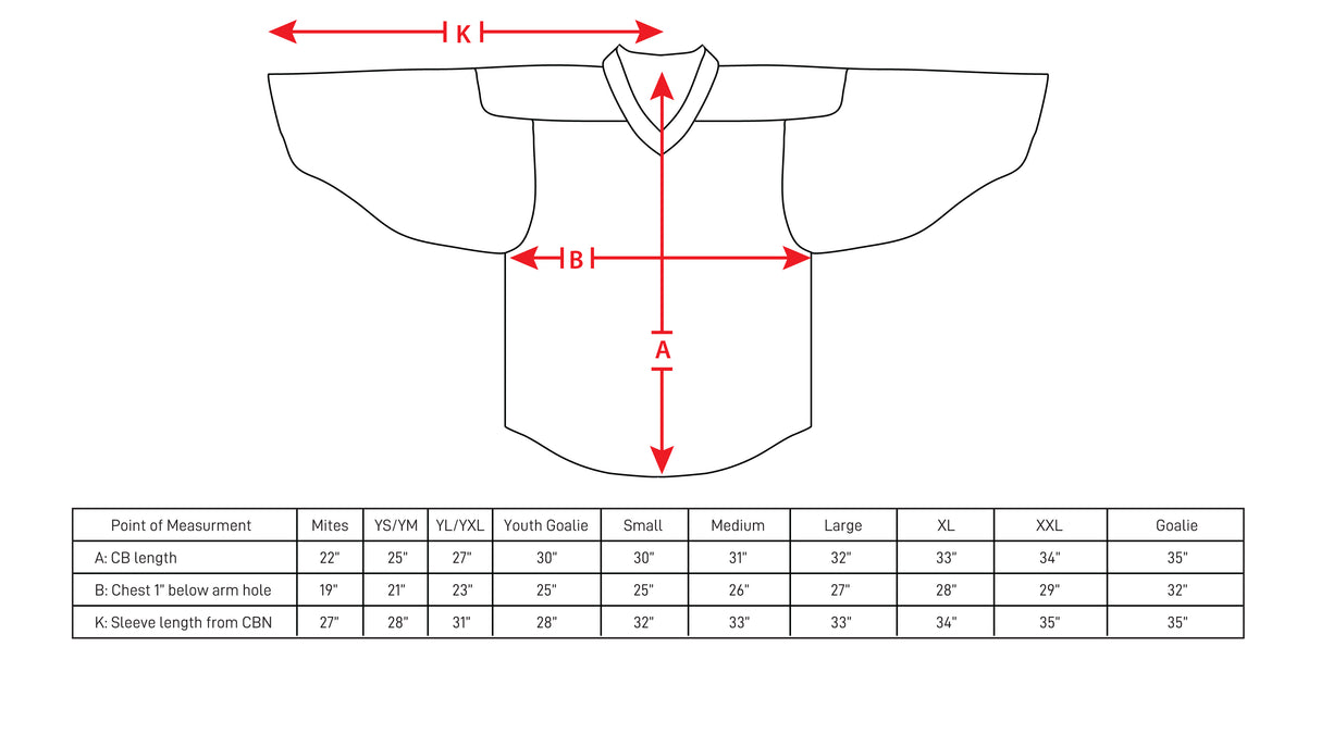 Pear Sox Reversible Hockey Jersey Adult | Goalie Cut Pear Sox