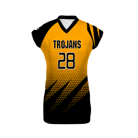 Girl's Freestyle Sublimated Cap Sleeve Volleyball Jersey League Outfitters