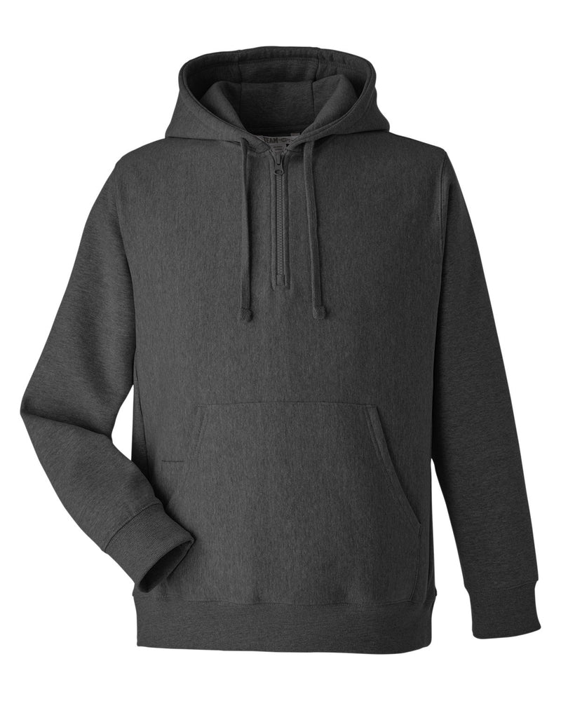Team 365 Unisex Zone HydroSport™ Heavyweight Quarter-Zip Hooded Sweatshirt