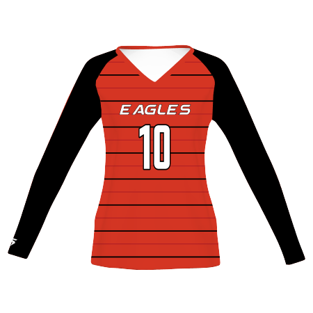 Women's Freestyle Sublimated Turbo Long Sleeve Volleyball Jersey League Outfitters