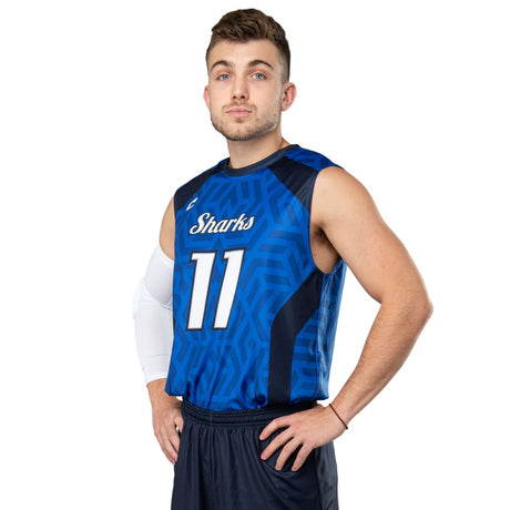 Custom Crew Neck Sleeveless T-Shirt Adult, Youth Team Volleyball Jerseys