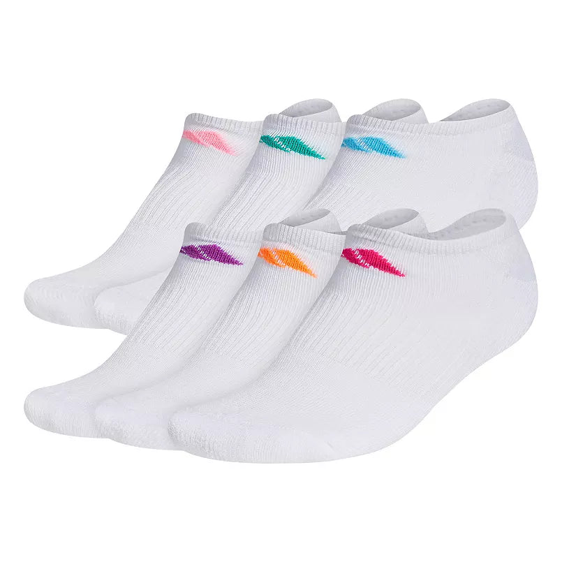 adidas Women's Athletic Cushioned 6-Pack No Show Socks