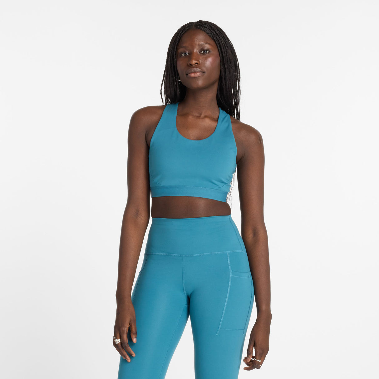 New Balance Women's Athletics Medium Impact Sleek Sports Bra Womens Apparel Bras & Underwear