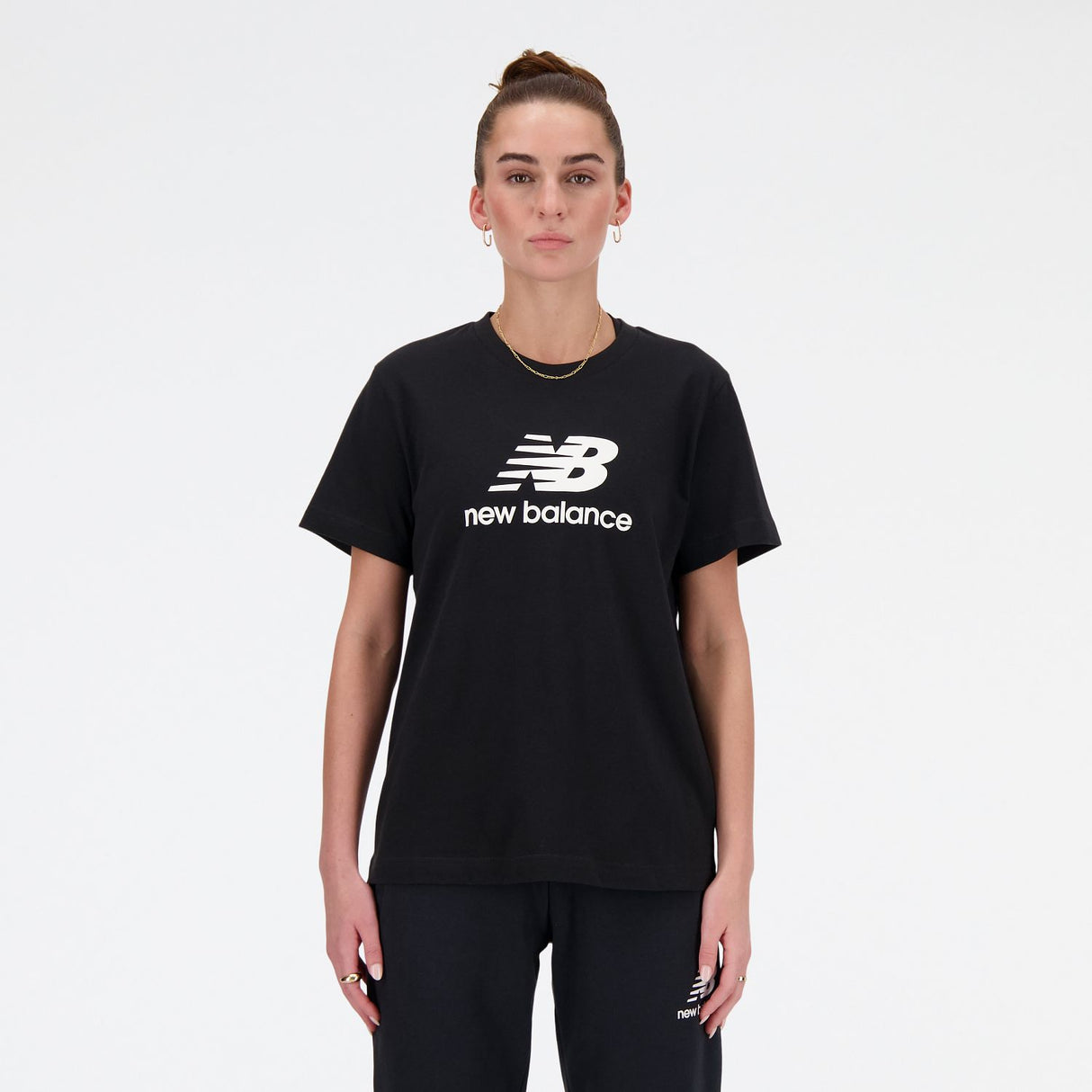 New Balance Women's Sport Essentials Jersey Logo T-Shirt Womens Apparel Shirts & Tops