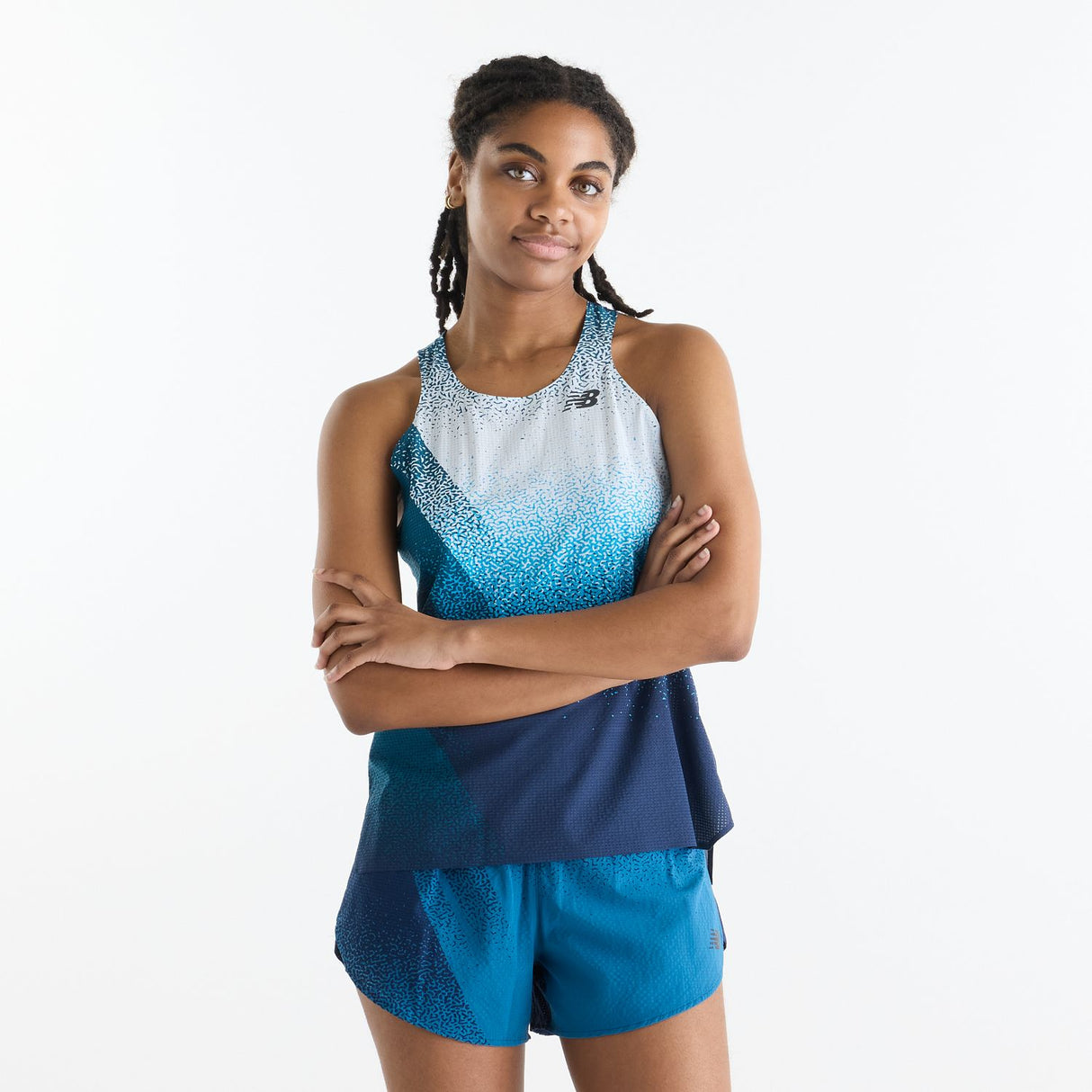 New Balance Women's Race Day Ultra Light Printed Singlet Womens Apparel Shirts & Tops