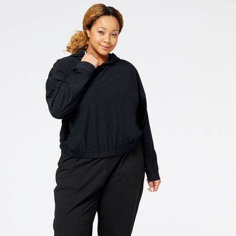 New Balance Women's Tech Training Spacedye Fashion Layer Womens Apparel Sweatshirts & Fleece