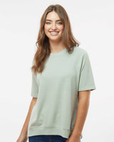 MV Sport Women's French Terry Short Sleeve Crewneck Pullover MV Sport