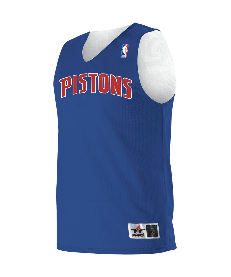 Alleson Athletic A115LA NBA Logo'd Reversible Jersey Detroit Pistons S