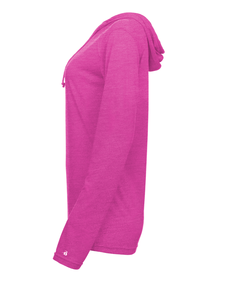 Badger Women's Tri-Blend Surplice Hooded Tee Badger