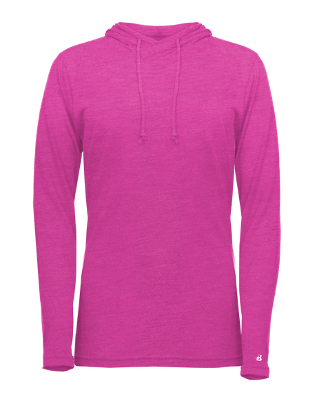 Badger Women's Tri-Blend Surplice Hooded Tee Badger