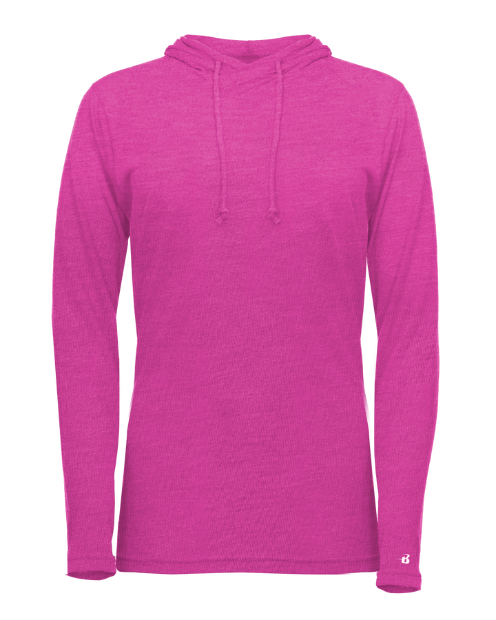 Badger Women's Tri-Blend Surplice Hooded Tee Badger