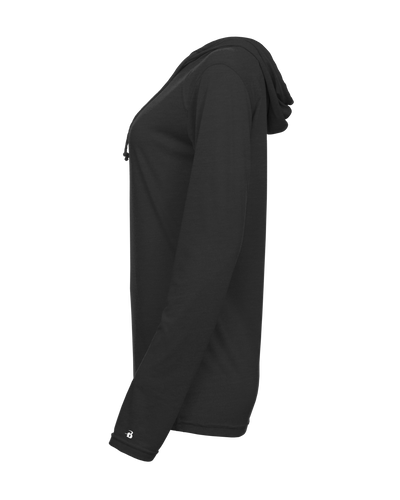 Badger Women's Tri-Blend Surplice Hooded Tee