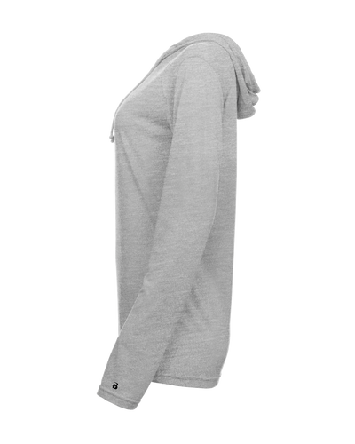 Badger Women's Tri-Blend Surplice Hooded Tee