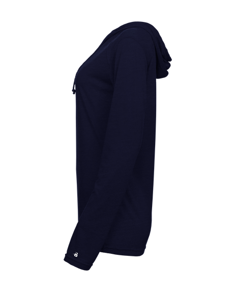 Badger Women's Tri-Blend Surplice Hooded Tee Badger