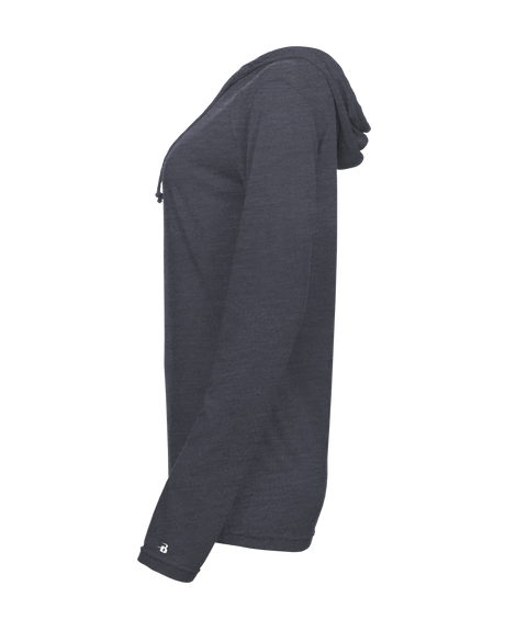 Badger Women's Tri-Blend Surplice Hooded Tee Badger