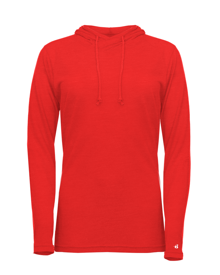 Badger Women's Tri-Blend Surplice Hooded Tee Badger