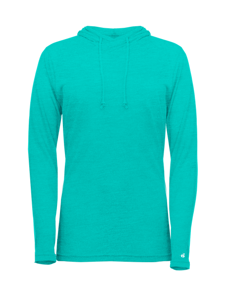 Badger Women's Tri-Blend Surplice Hooded Tee Badger