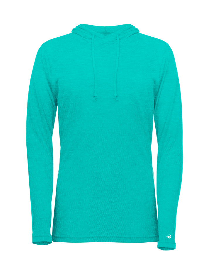 Badger Women's Tri-Blend Surplice Hooded Tee Badger