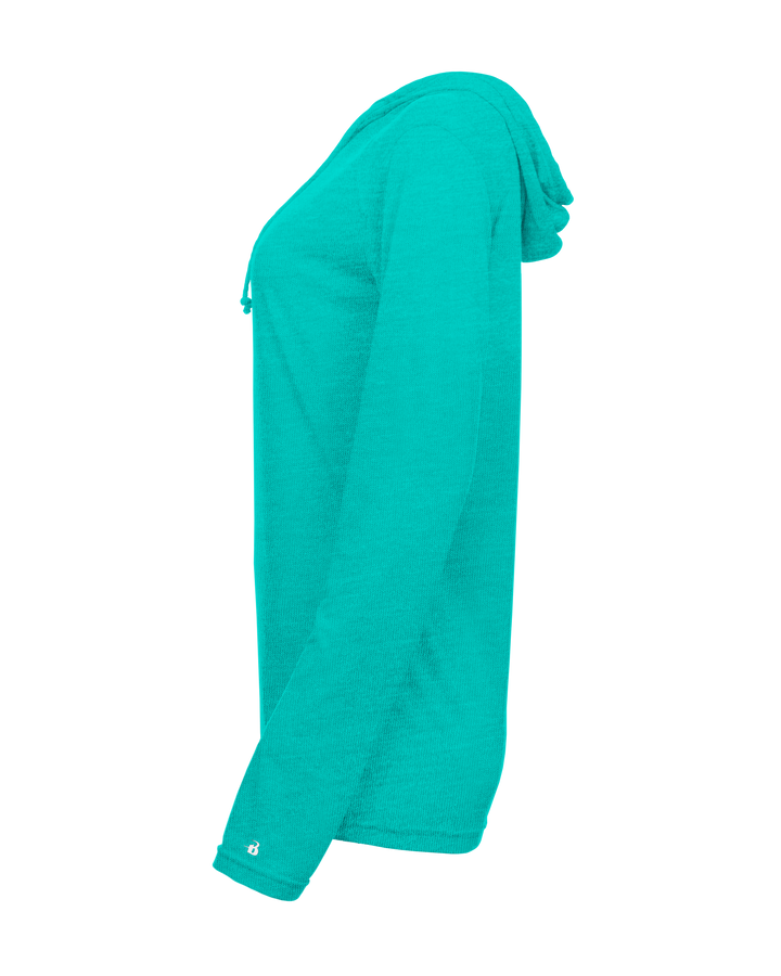 Badger Women's Tri-Blend Surplice Hooded Tee Badger
