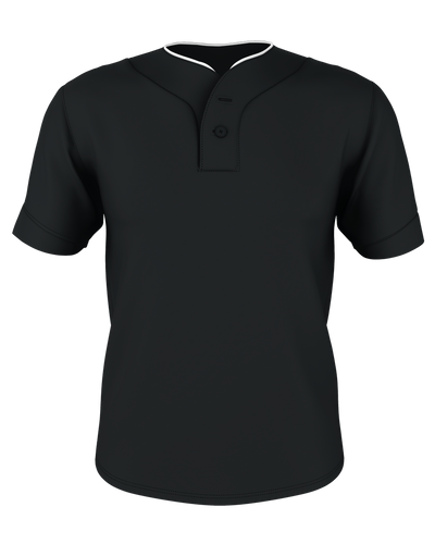 Alleson Adult Two Button Mesh Baseball Jersey With Piping