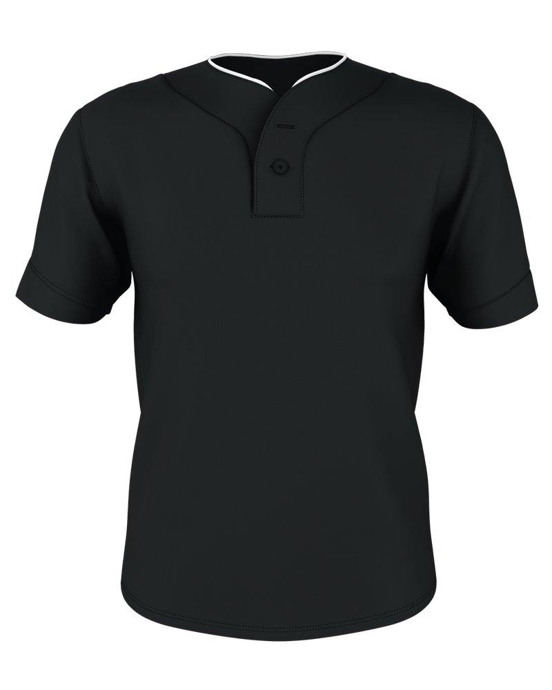 Alleson Adult Two Button Mesh Baseball Jersey With Piping