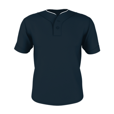Alleson Adult Two Button Mesh Baseball Jersey With Piping