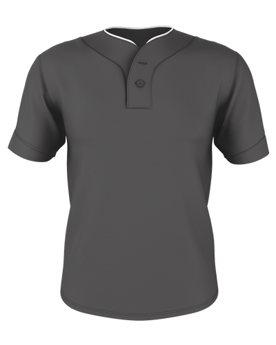 Alleson Adult Two Button Mesh Baseball Jersey With Piping