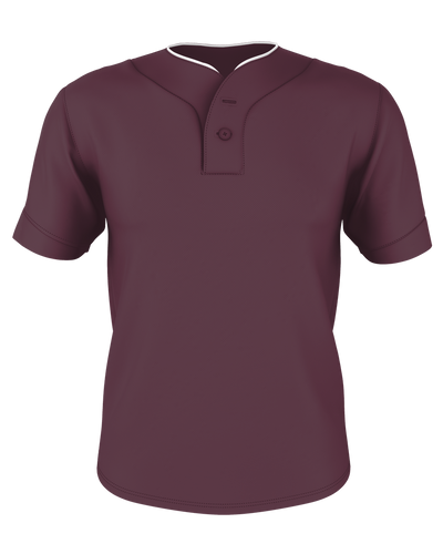Alleson Adult Two Button Mesh Baseball Jersey With Piping