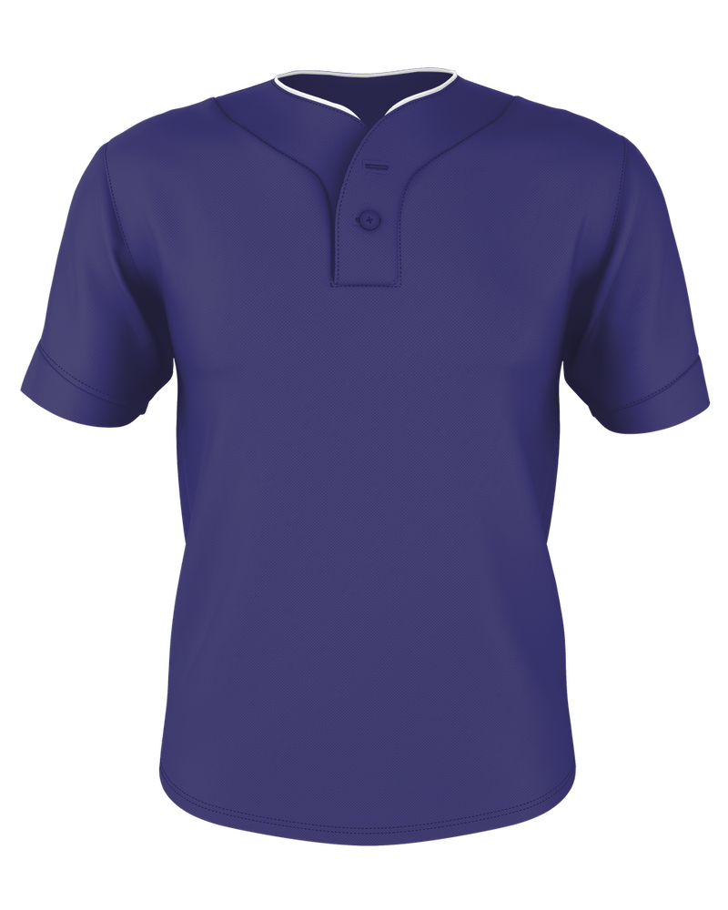 Alleson Adult Two Button Mesh Baseball Jersey With Piping