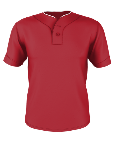 Alleson Adult Two Button Mesh Baseball Jersey With Piping