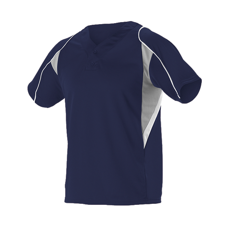 Alleson Youth 2 Button Henley Baseball Jersey Alleson