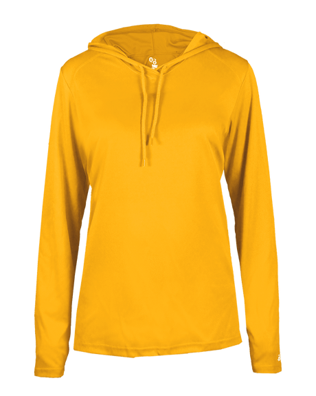 Badger 4165 Women's B-Core Long-Sleeve Hooded Tee Badger