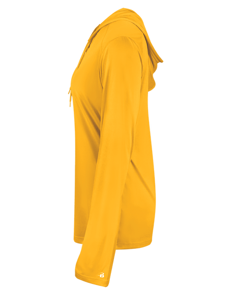 Badger 4165 Women's B-Core Long-Sleeve Hooded Tee Badger