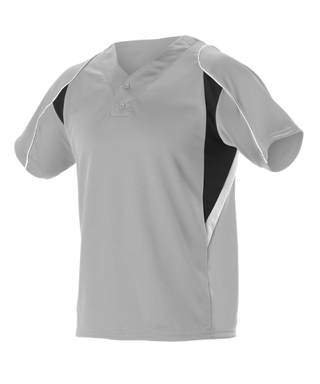 Alleson Youth 2 Button Henley Baseball Jersey Alleson